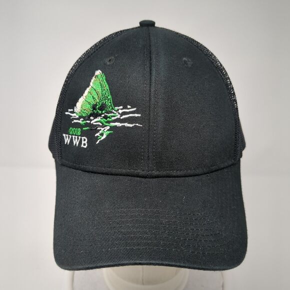 2018 WWB Snapback Trucker Hat Black OS Adjustable Mesh Back Port Authority - Picture 2 of 8